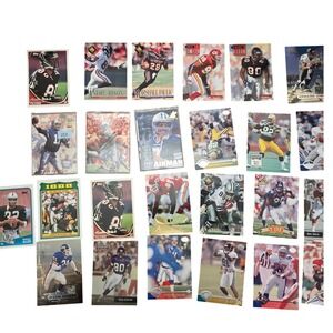 Vintage #2 Lot of 25 NFL Football Card Lot M. Faulk Aikman M. Allen and more 90s